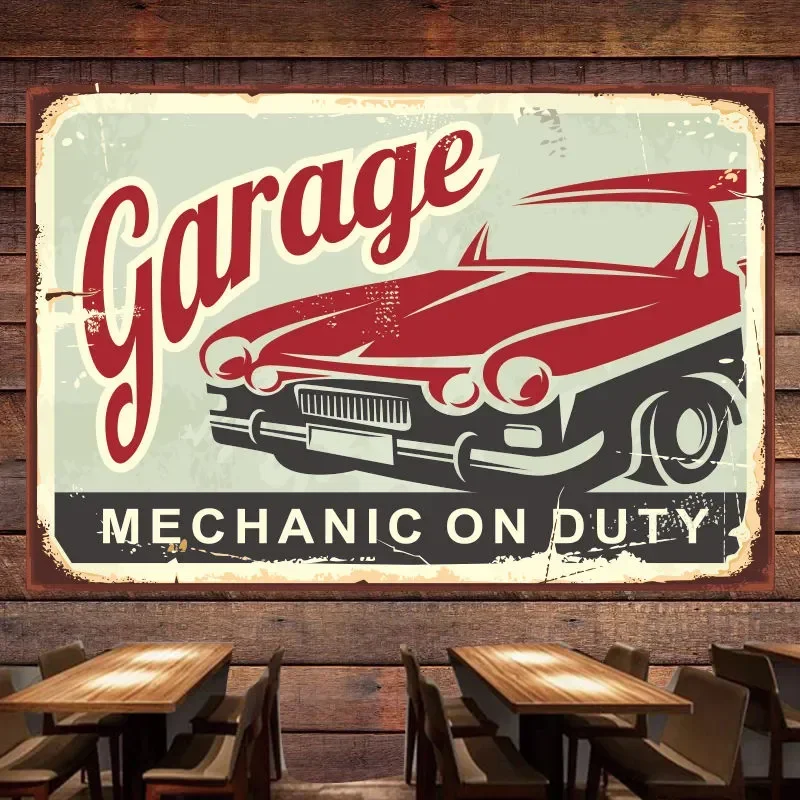 Auto Repair Shop Banners - ميكانيكي على الواجب سيارات عتيقة ملصق