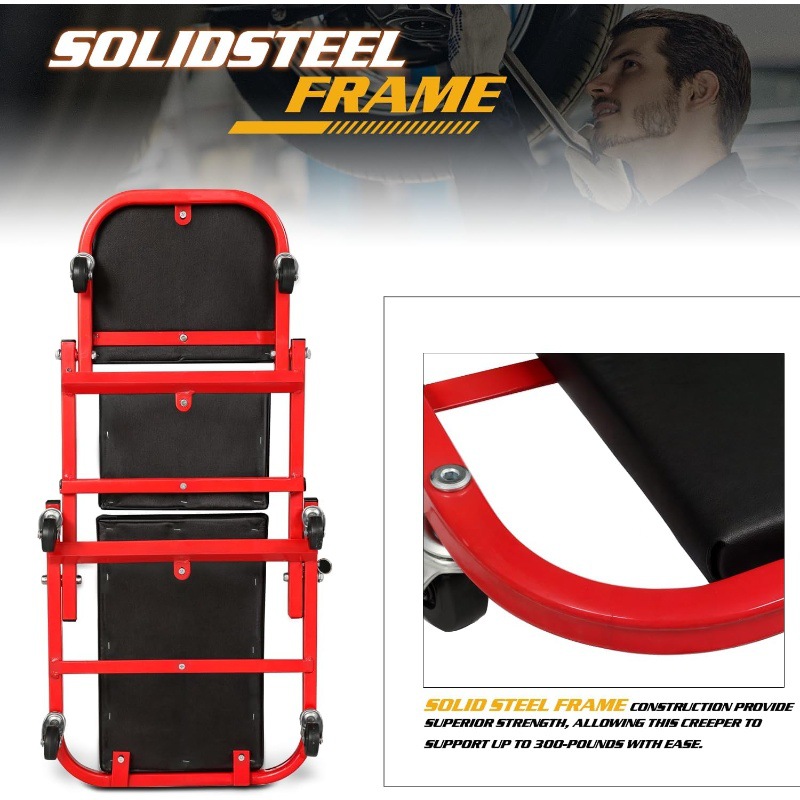 طاولة إصلاح سيارات قابلة للطي  - مراجعة Garage Creeper Roller وسعره